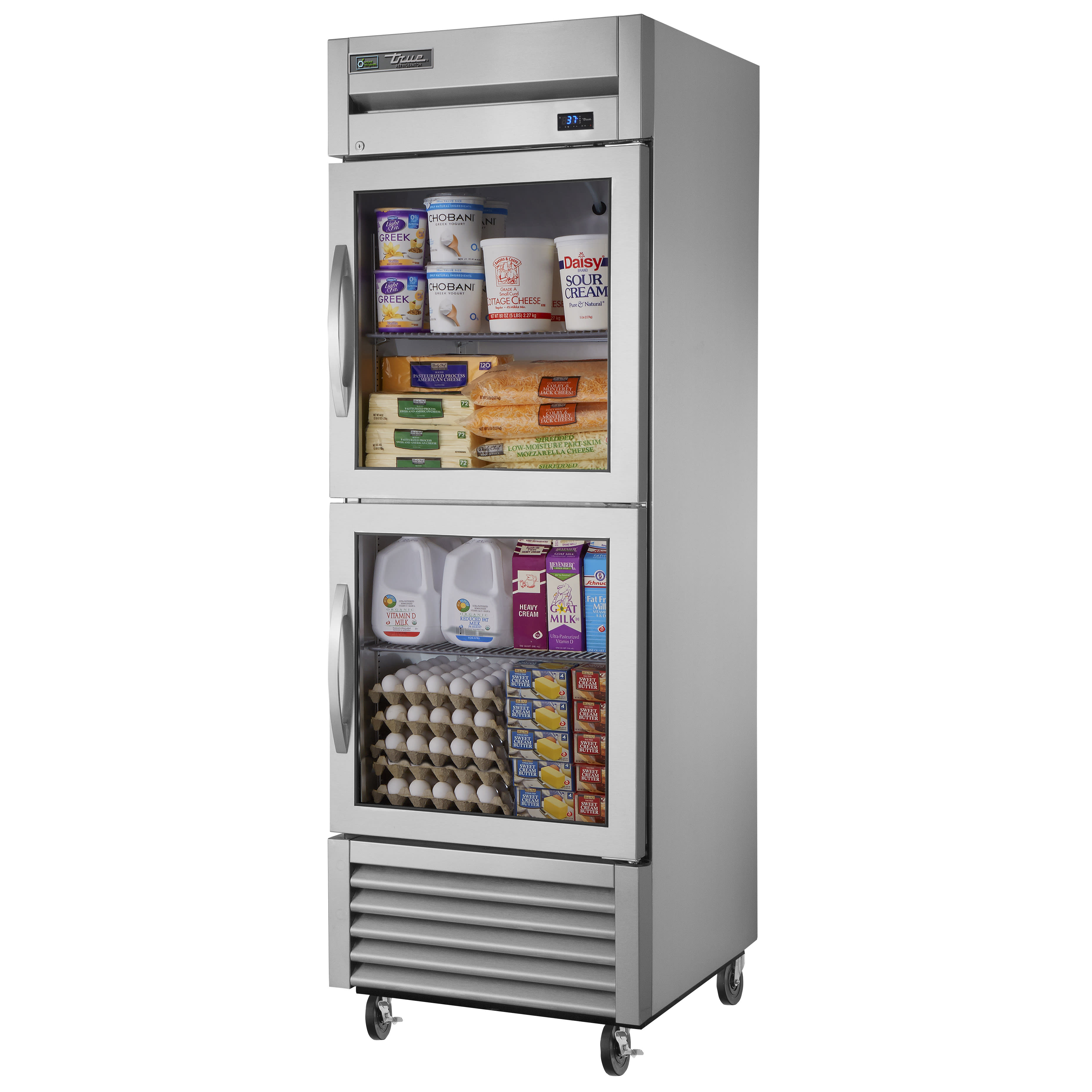 True T-23G-2-HC~FGD01 27" One Section Reach-In Refrigerator, Silver