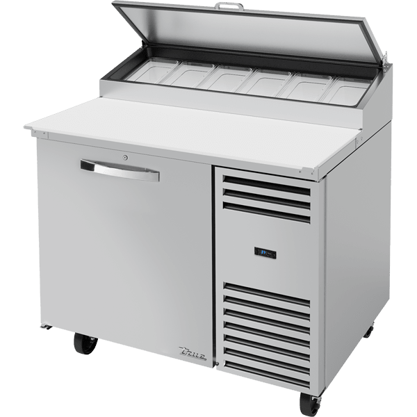 True TPP-AT-44-HC~SPEC3 44" Pizza Prep Table w/ Refrigerated Base, Silver