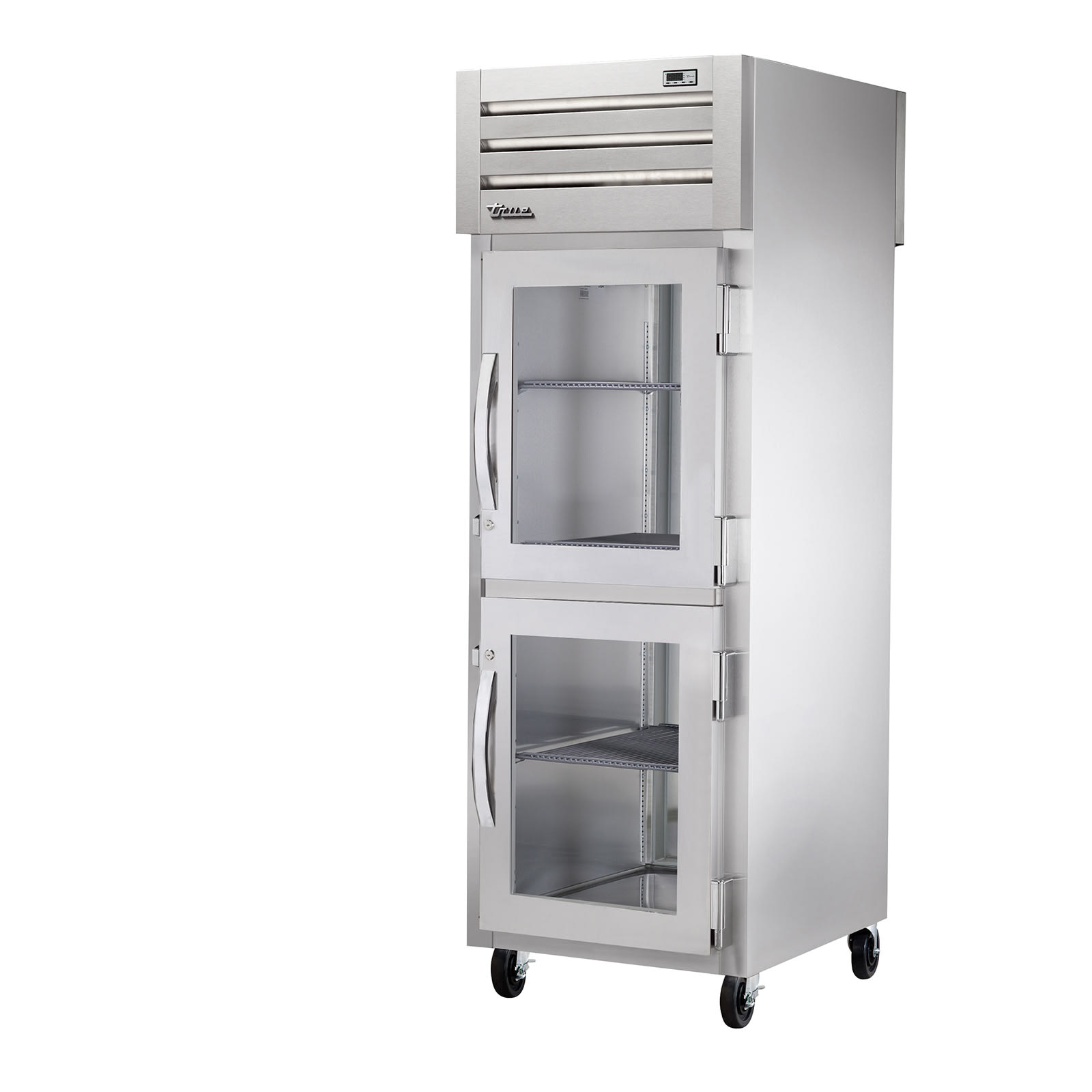 True STA1RPT-2HG-1S-HC 27 1/2" One Section Pass Thru Refrigerator, Silver