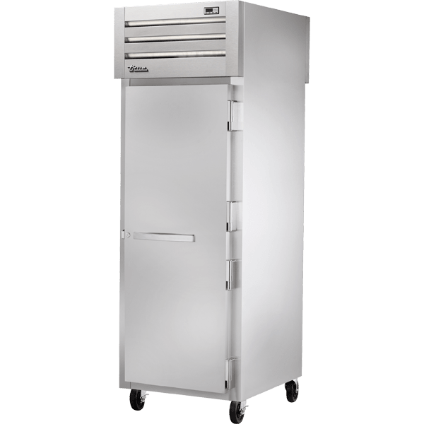True STA1RPT-1S-1S-HC 27 1/2" One Section Pass Thru Refrigerator, Silver