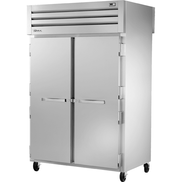 True STA2RPT-2S-2S-HC 52 3/5" Two Section Pass Thru Refrigerator, Silver