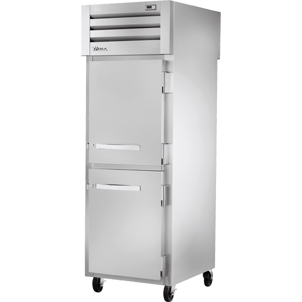 True STG1RPT-2HS-1S-HC 27 1/2" One Section Pass Thru Refrigerator, Silver