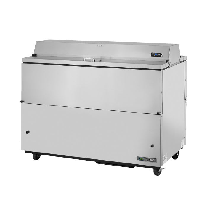 True TMC-58-S-DS-SS-HC Milk Cooler w/ Top & Side Access, Silver