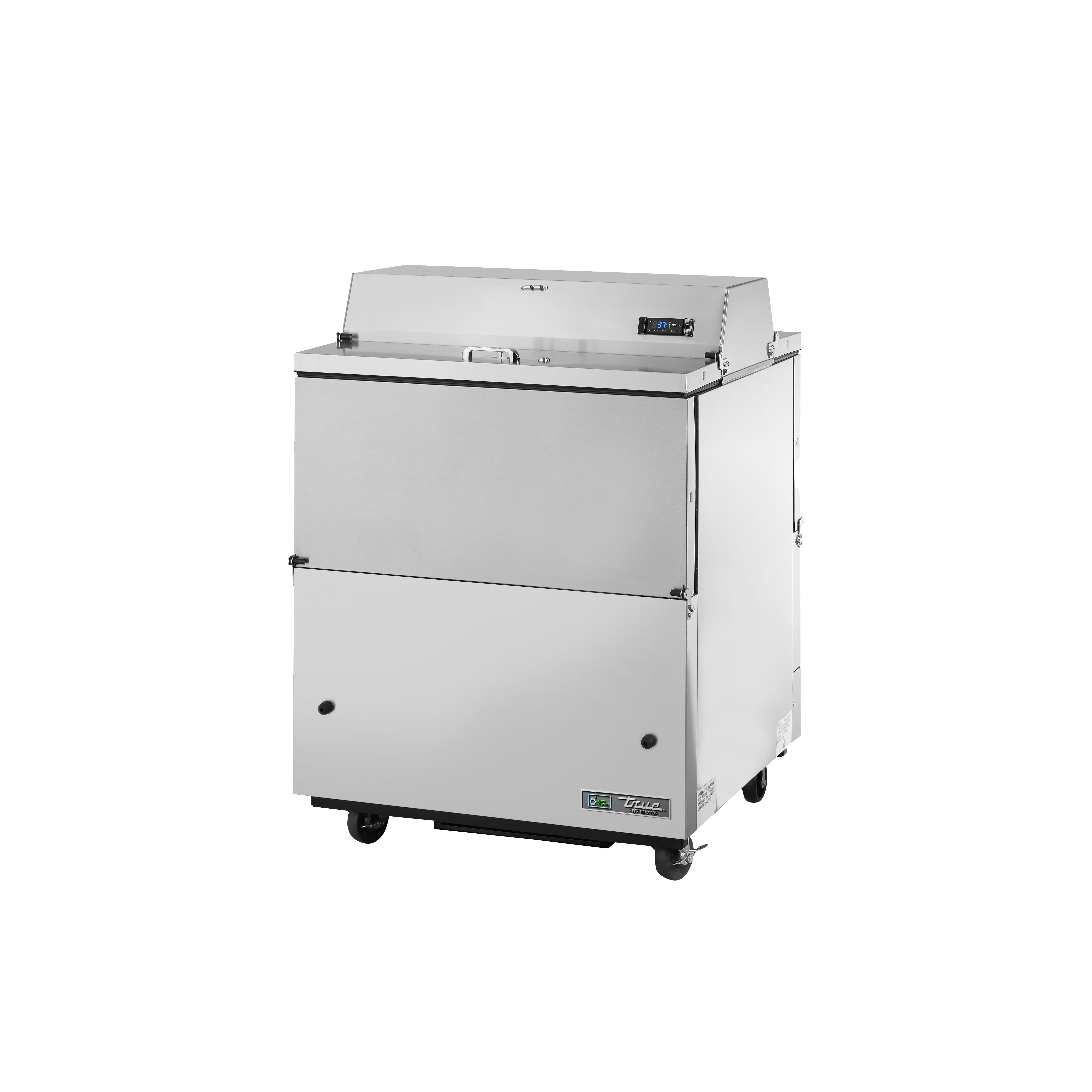 True TMC-34-S-DS-HC Milk Cooler w/ Top & Side Access, Silver