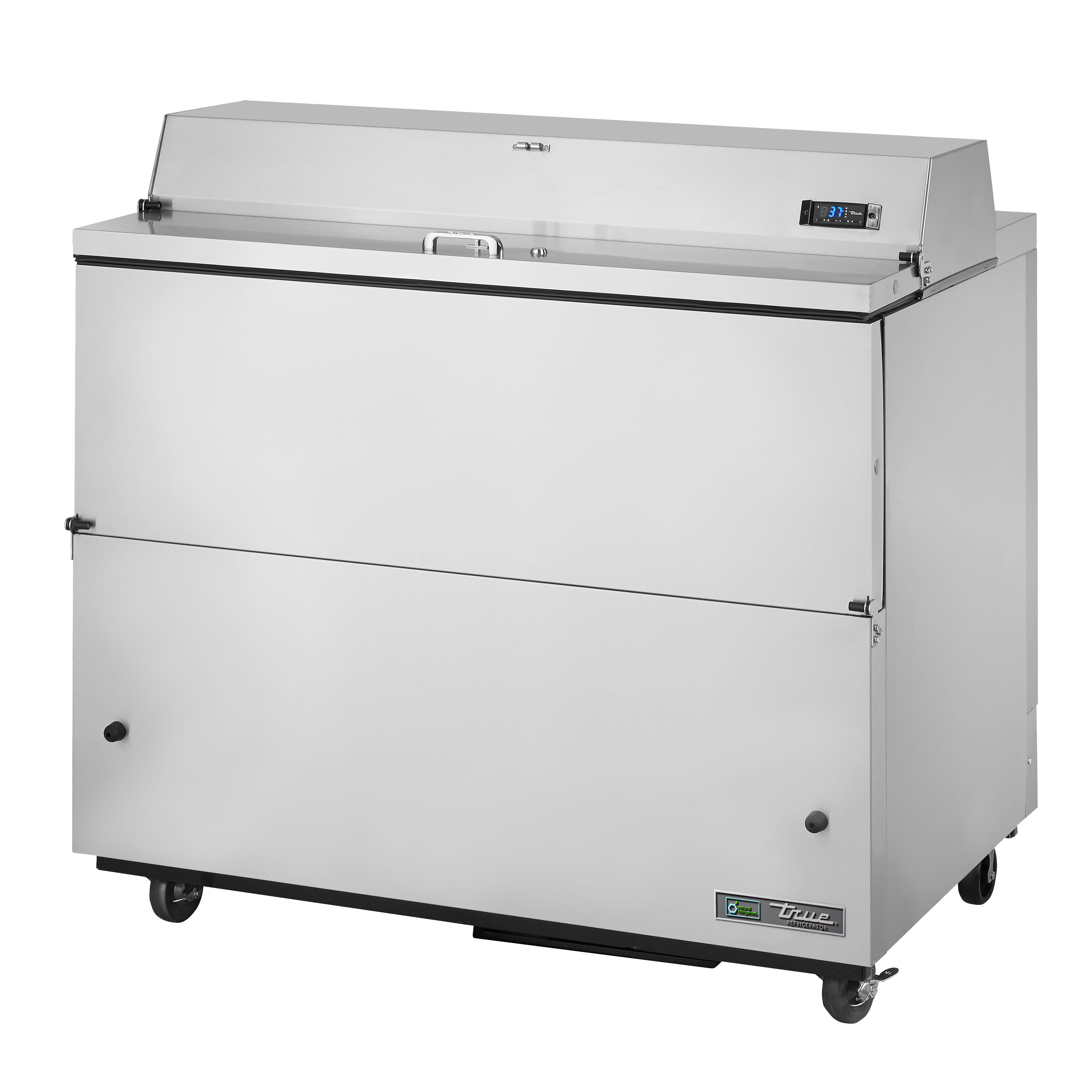 True TMC-49-S-HC Milk Cooler w/ Top & Side Access, Silver