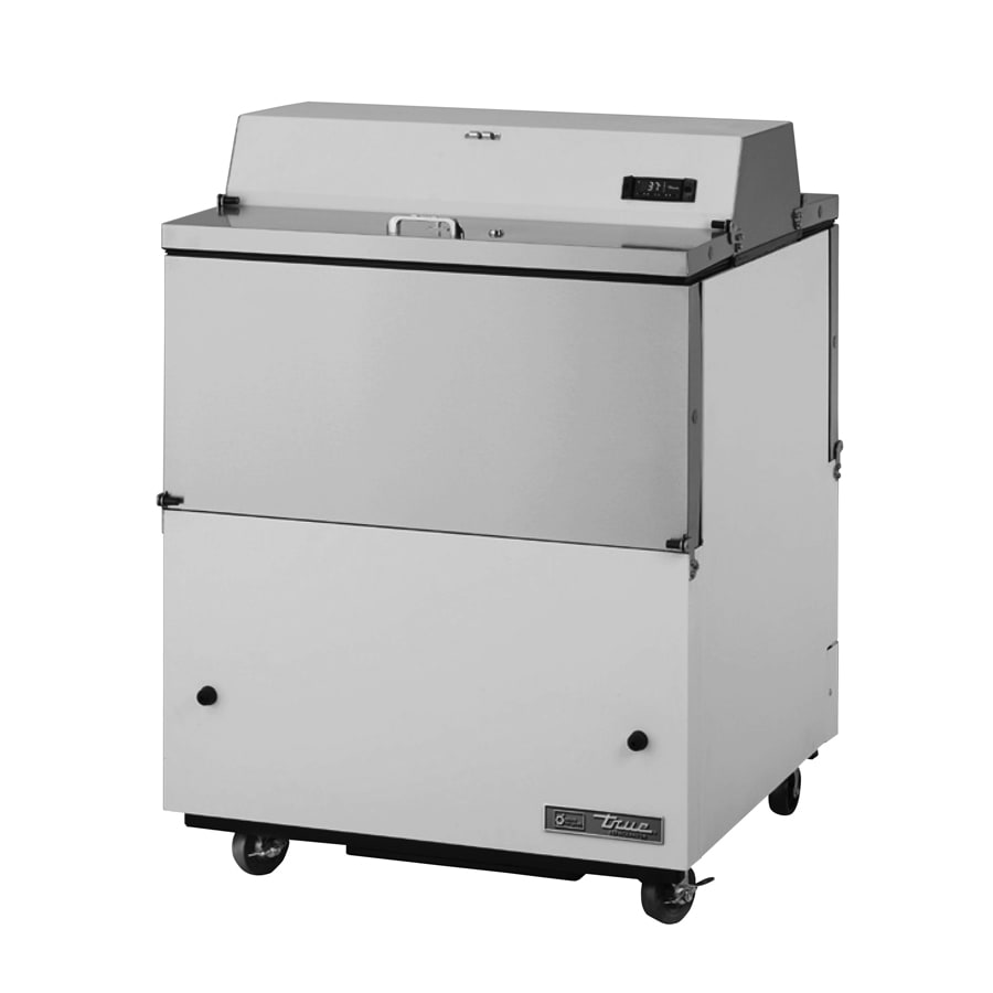 True TMC-34-S-DS-SS-HC Milk Cooler w/ Top & Side Access, Silver
