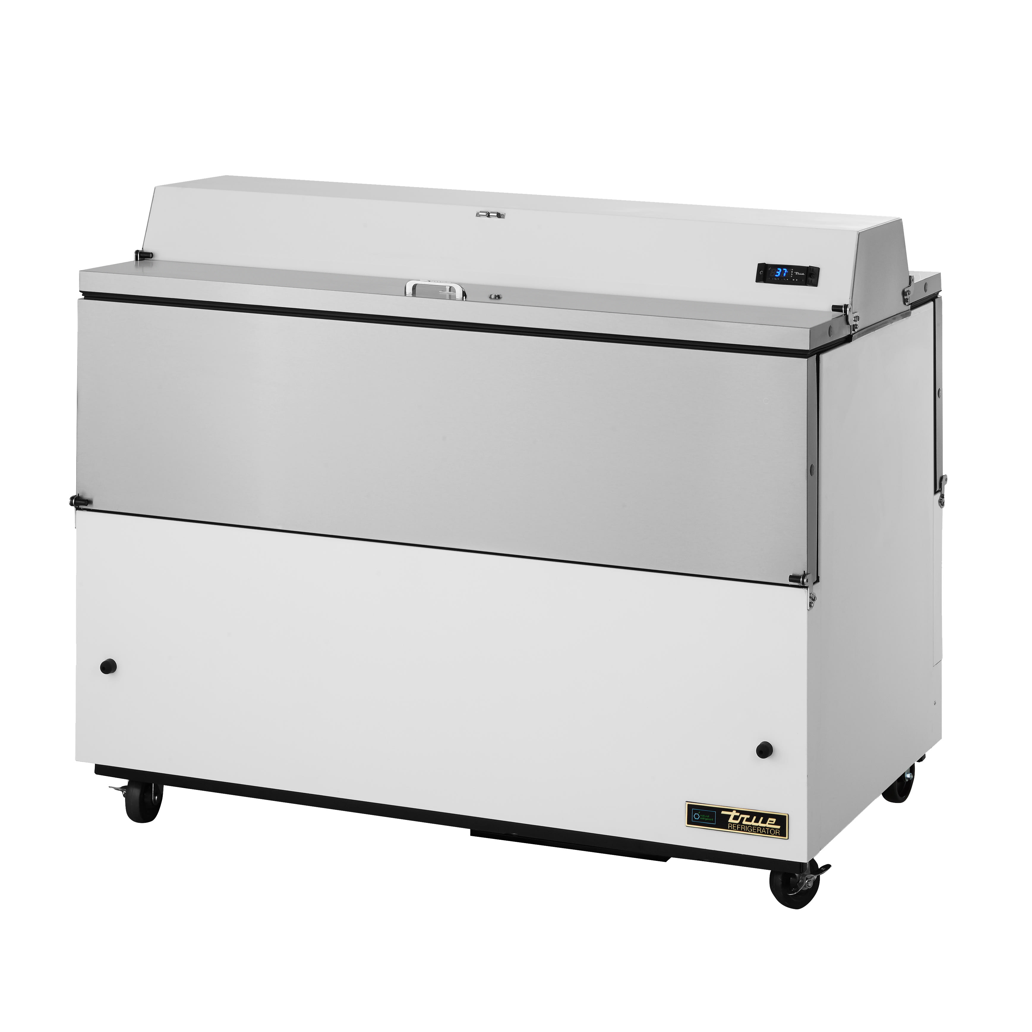 True TMC-58-DS-SS-HC Milk Cooler w/ Top & Side Access, Silver