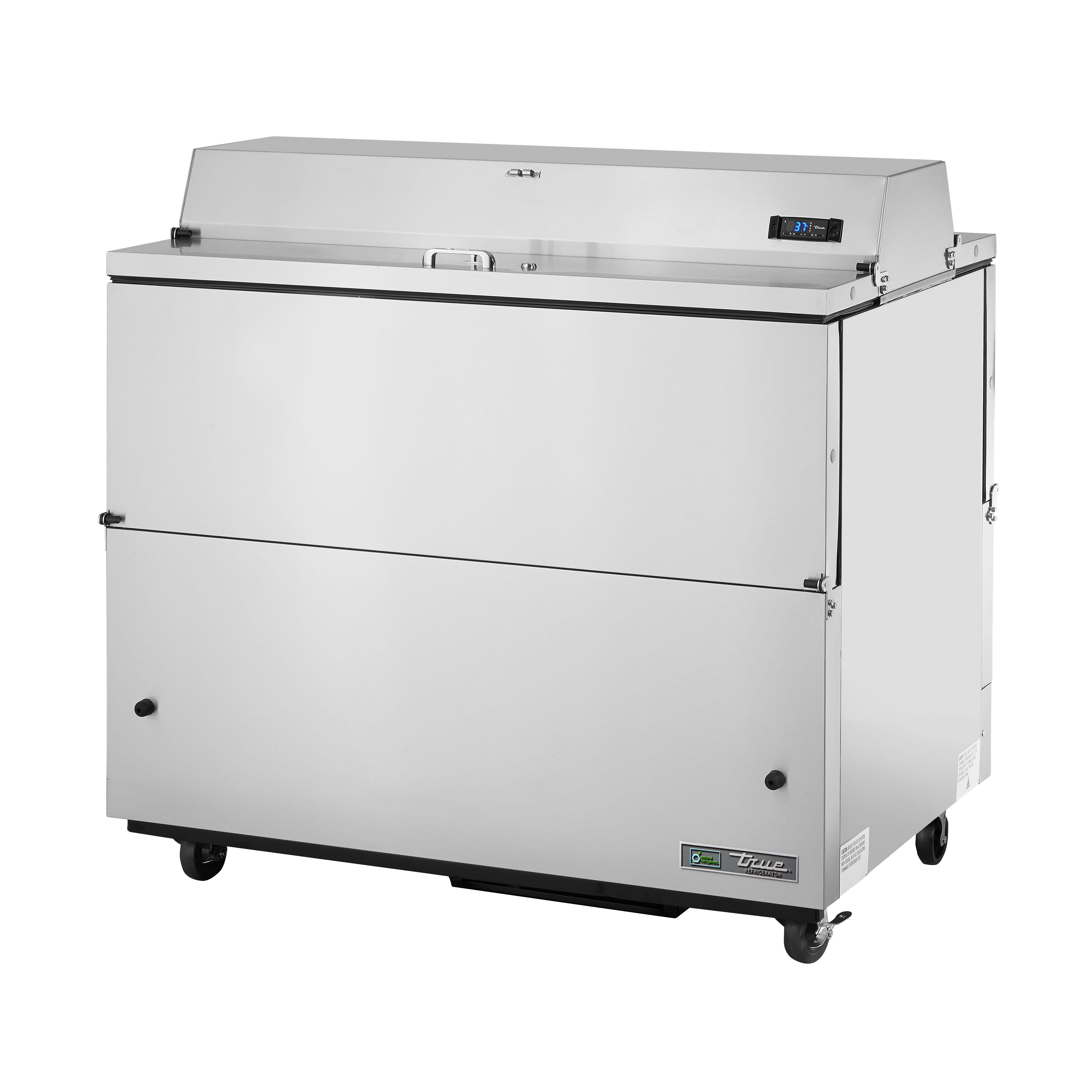True TMC-49-S-DS-HC Milk Cooler w/ Top & Side Access, Silver