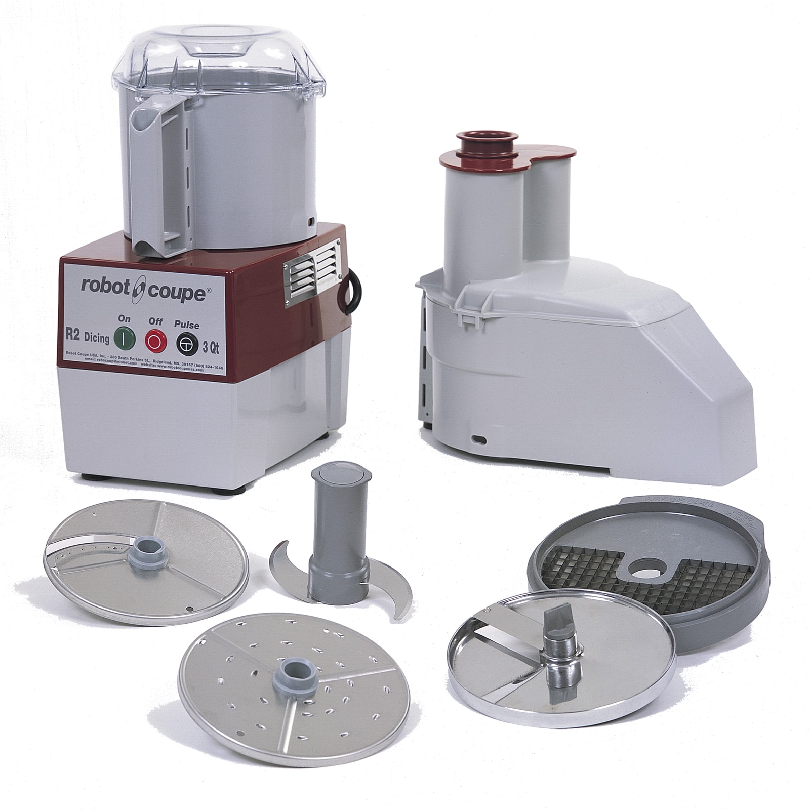 Robot Coupe R2DICE Food Processor, Benchtop / Countertop, Poly Carbonate, 9.13(W)