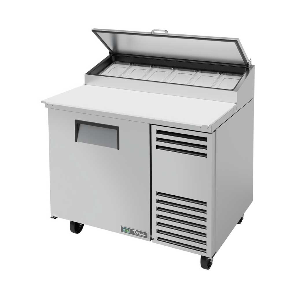 True TPP-AT-44-HC 44" One Solid Door Pizza Prep Table With Refrigerated Base