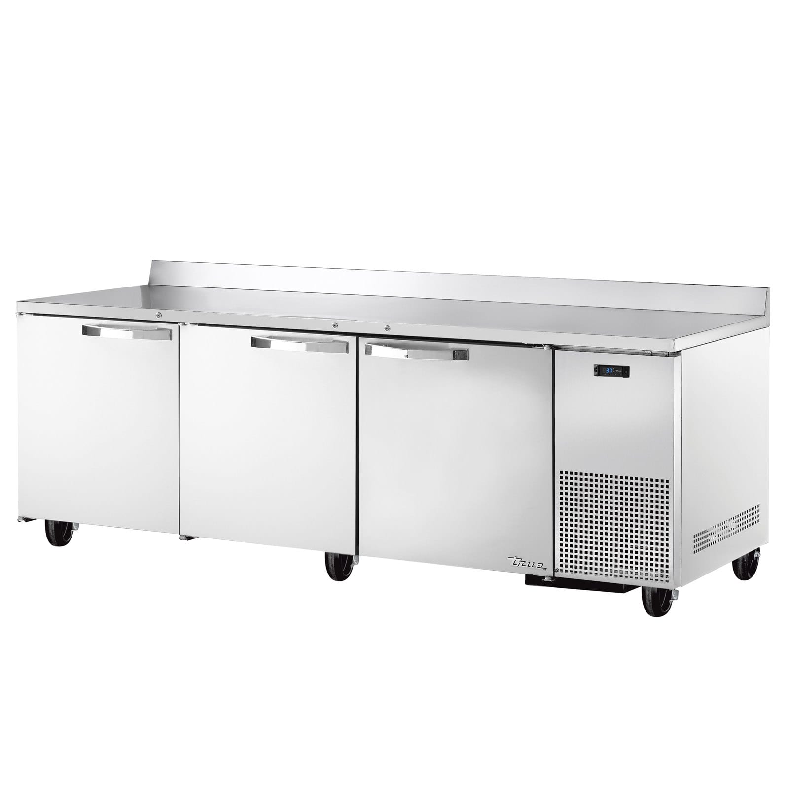 True TWT-93-HC~SPEC3 93"  Solid Three Door Stainless Steel Worktop Refrigerator, Silver
