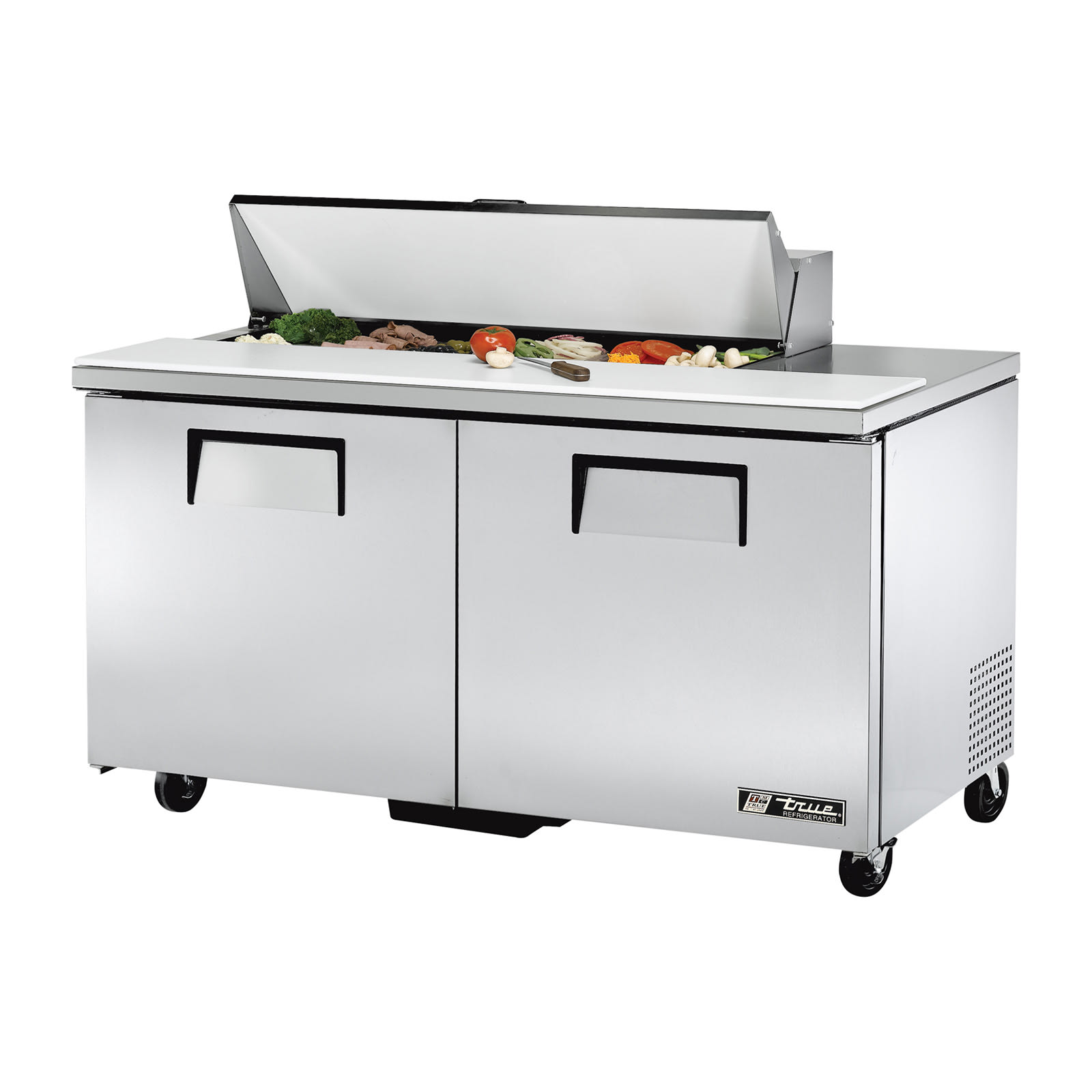 True TSSU-60-12-HC 60" Sandwich/Salad Prep Table With Two Refrigerated Base
