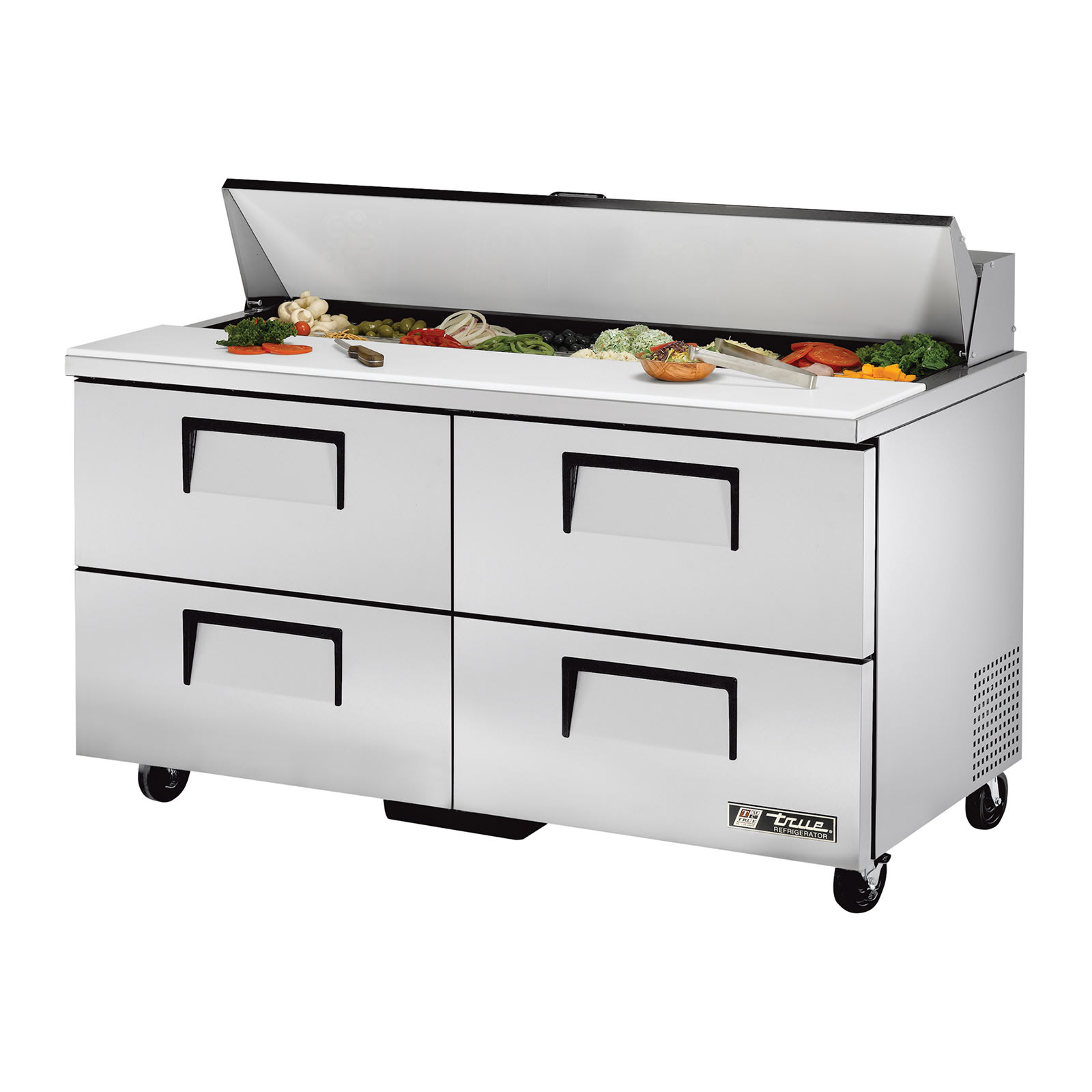 True TSSU-60-16D-4-HC 60" Sandwich/Salad Prep Table With Four Drawer Refrigerated Base