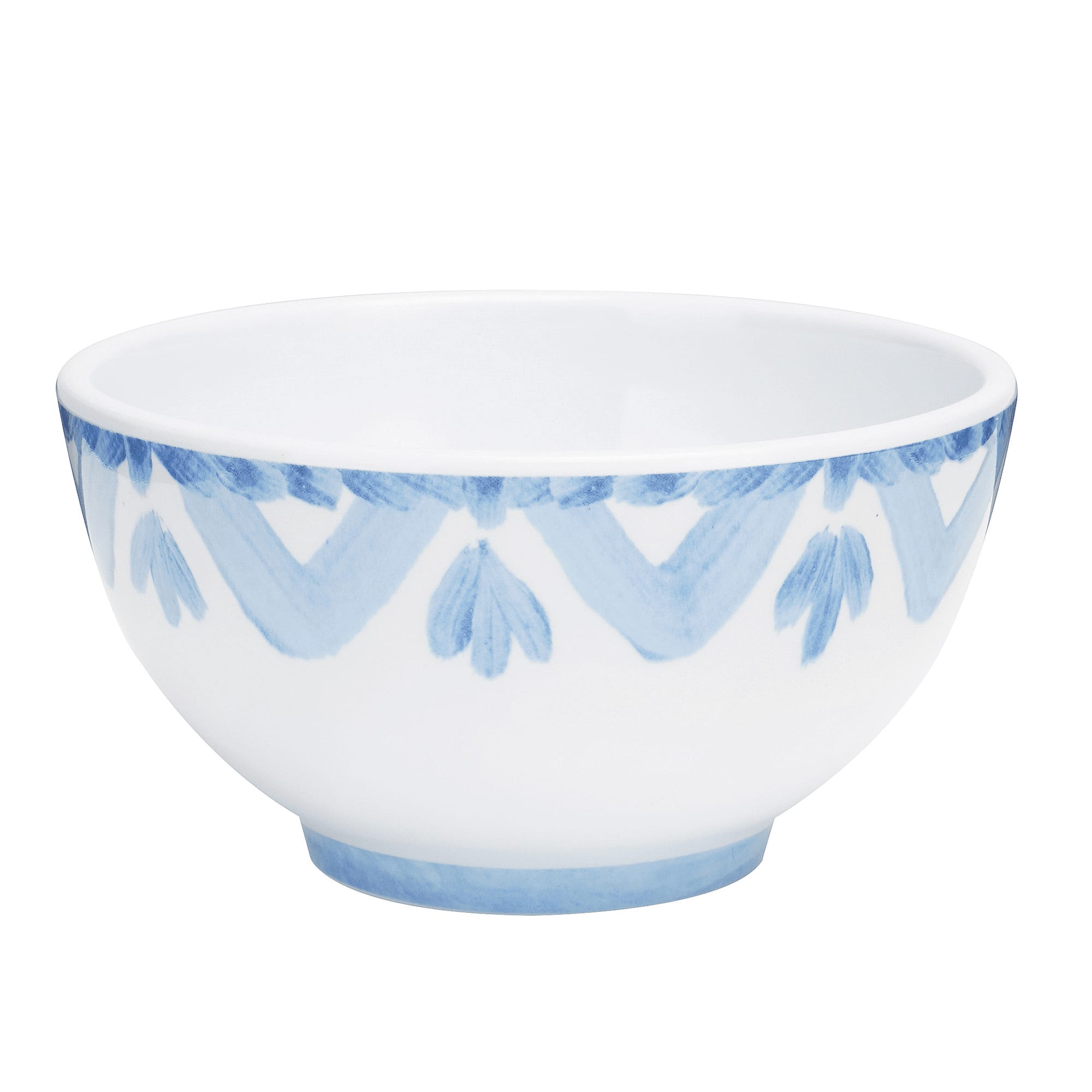 Cal-Mil 22354-5-104 Costa 14 oz. Blue and White  Round Melamine Bowl