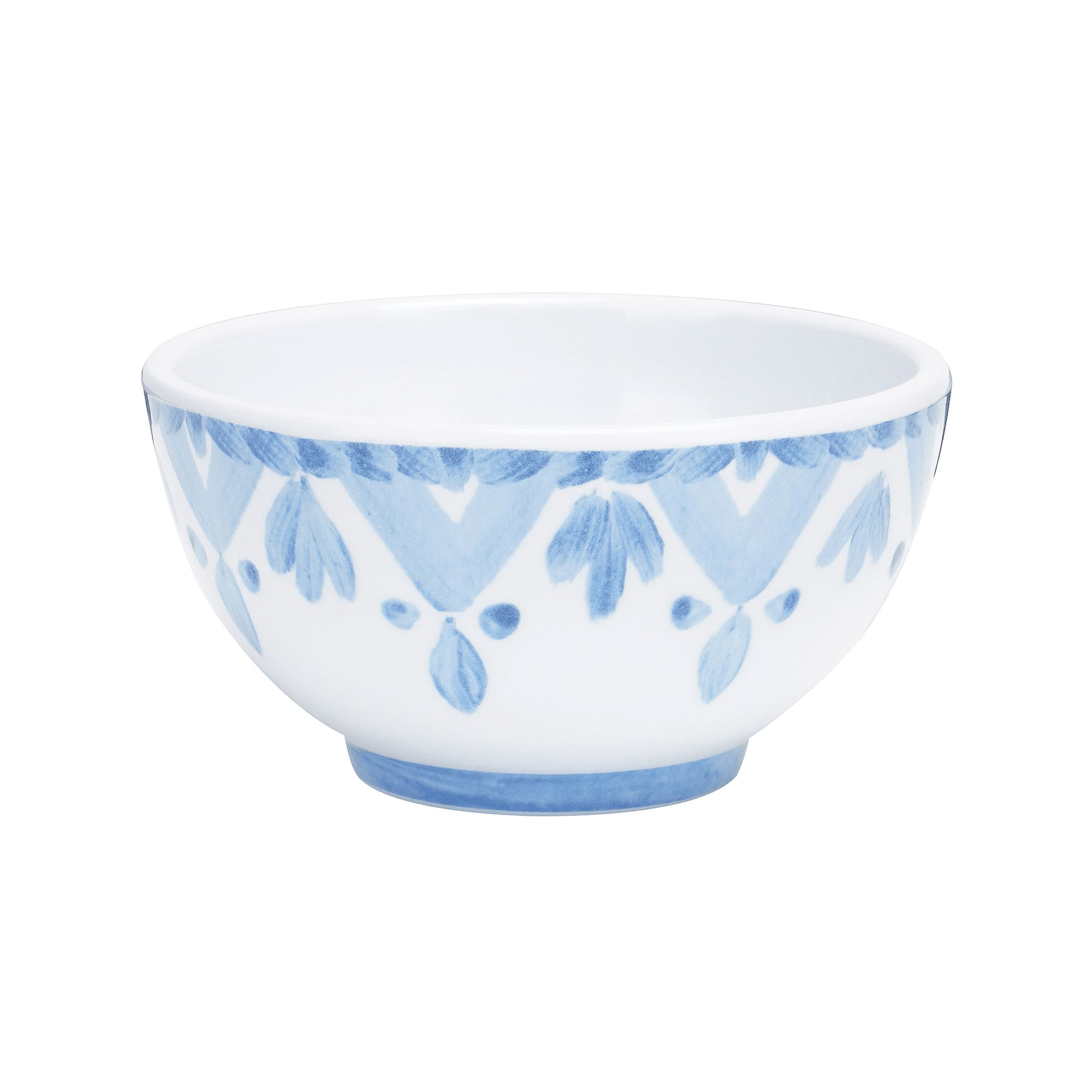 Cal-Mil 22354-4-104 Costa 8 oz. Blue and White Round Melamine Bowl