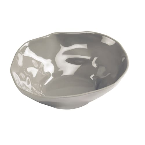 Cal-Mil 22305-8-102 Marin 22 oz. Light Ash Grey  Round Melamine Bowl