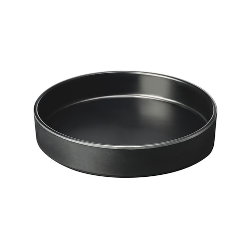 Cal-Mil 22017-8-13 Hudson 8" Black Raise Rim Round Melamine Plate