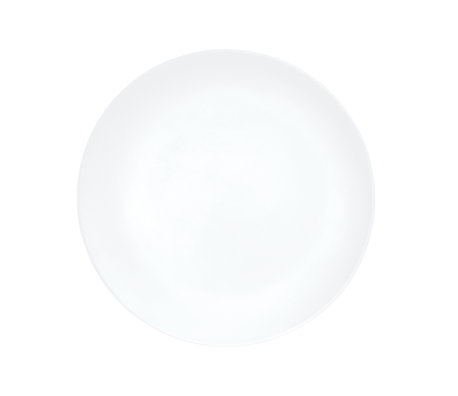 Cal-Mil 22445-9-15 Shallow Coupe 9" Matte White  Oval Melamine Plate