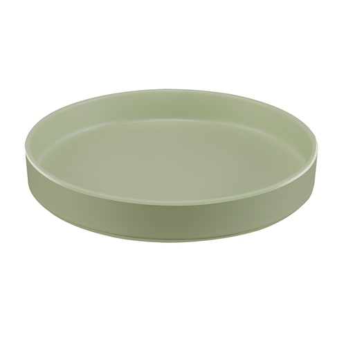 Cal-Mil 22017-10-107 Hudson 10" Matcha Green Raise Rim Round Melamine Plate