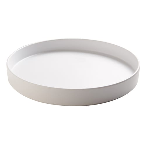 Cal-Mil 22017-12-15 Hudson 12" White Raise Rim Round Melamine Plate