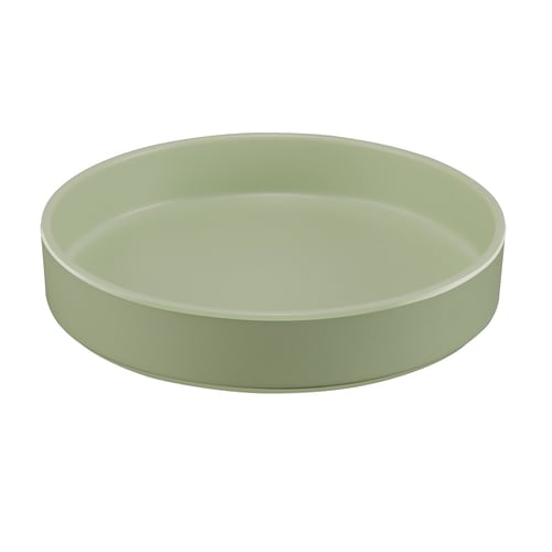 Cal-Mil 22017-8-107 Hudson 8" Matcha Green Raise Rim Round Melamine Plate