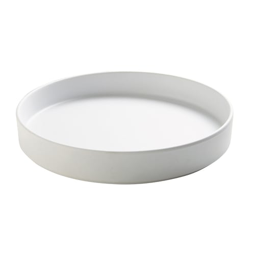 Cal-Mil 22017-10-15 Hudson 10" White Raise Rim Round Melamine Plate