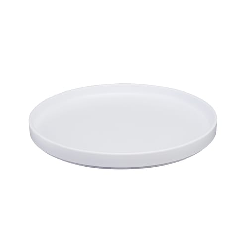 Cal-Mil 22026-10-15 Hudson 10 1/2" White Low Rim Round Melamine Plate