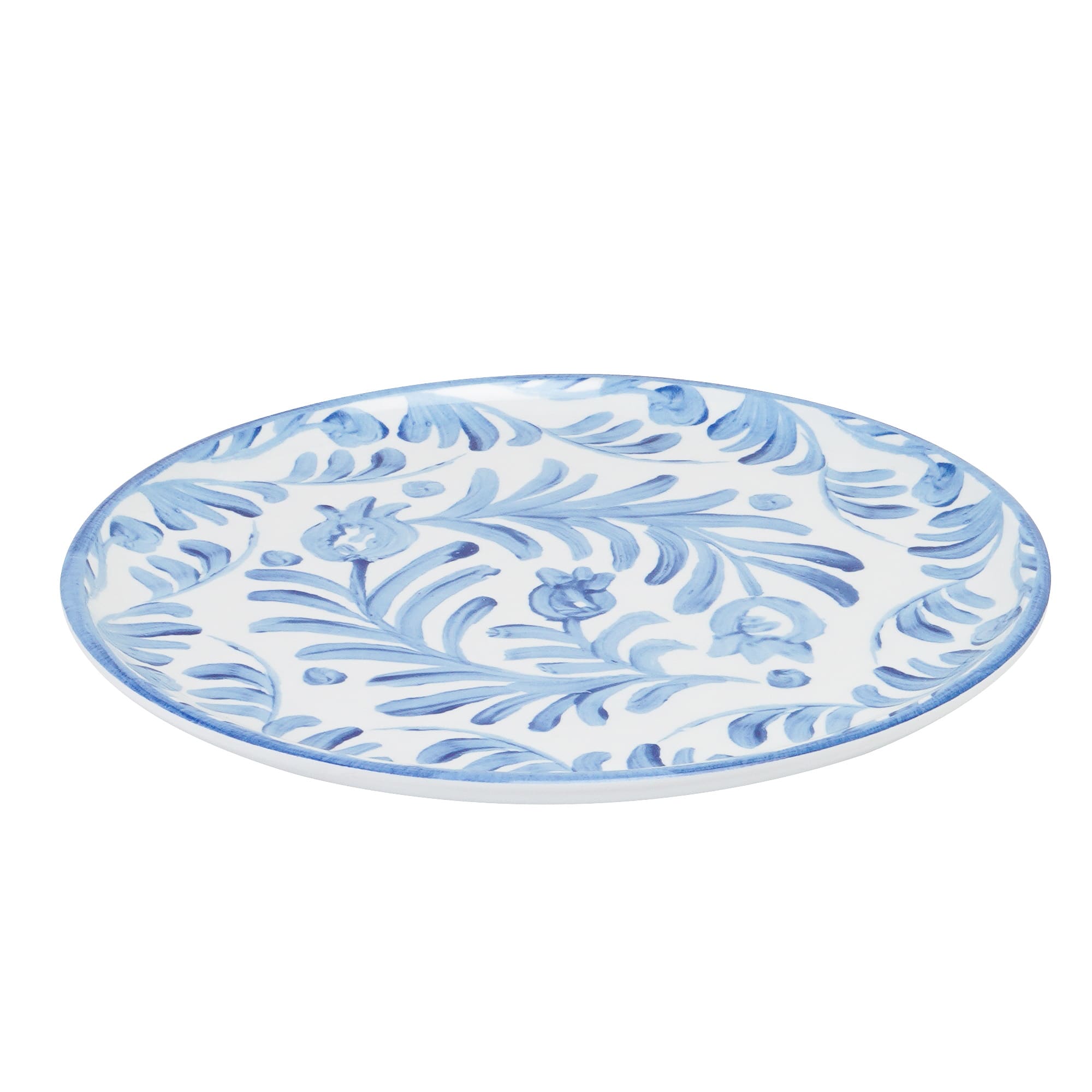 Cal-Mil 22351-7-104 Costa 7" Blue and White Round Melamine Plate