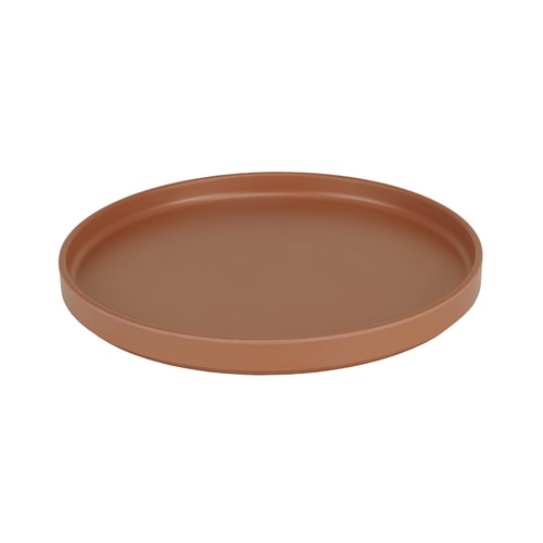 Cal-Mil 22026-10-109 Hudson 10 1/2" Terra Cotta Low Rim Round Melamine Plate