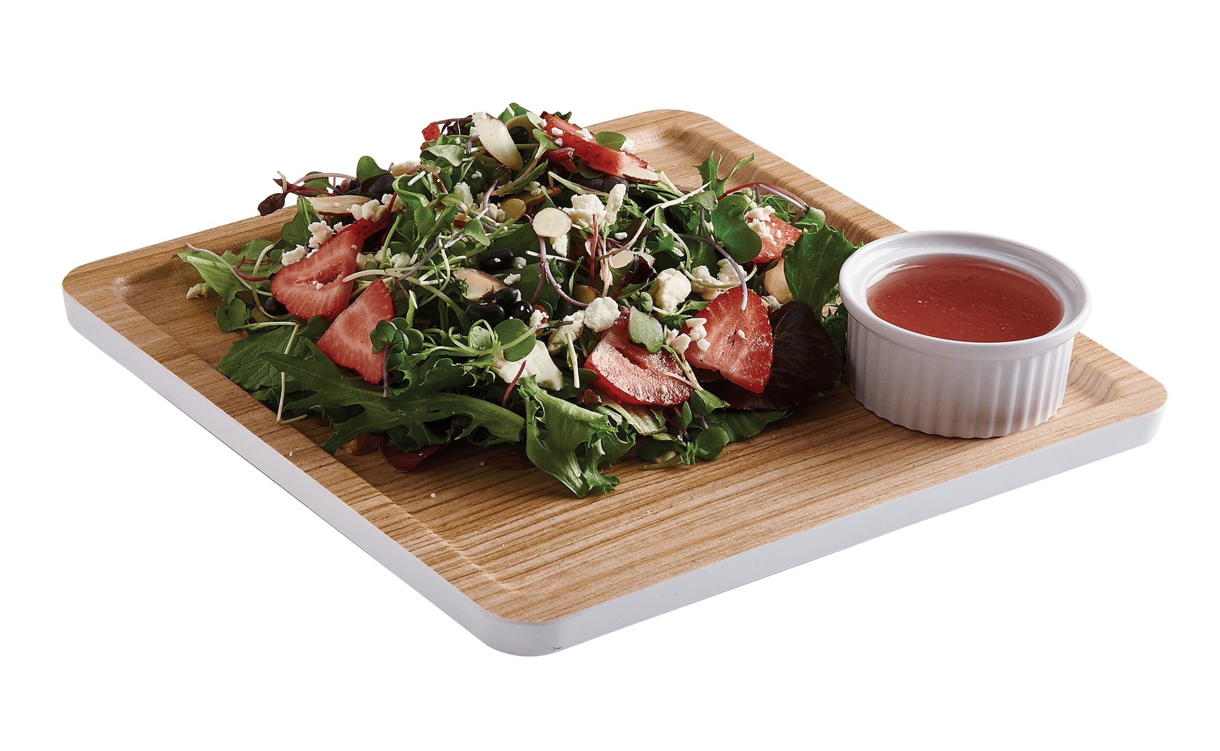 Cal-Mil 22099-91 Modular 9" x 9" Faux Wood  Rectangular Melamine Tray