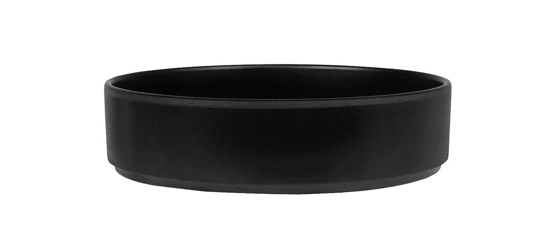 Cal-Mil 22026-2-13 Hudson 2 oz. Black Straight Sided Round Melamine Ramekin,