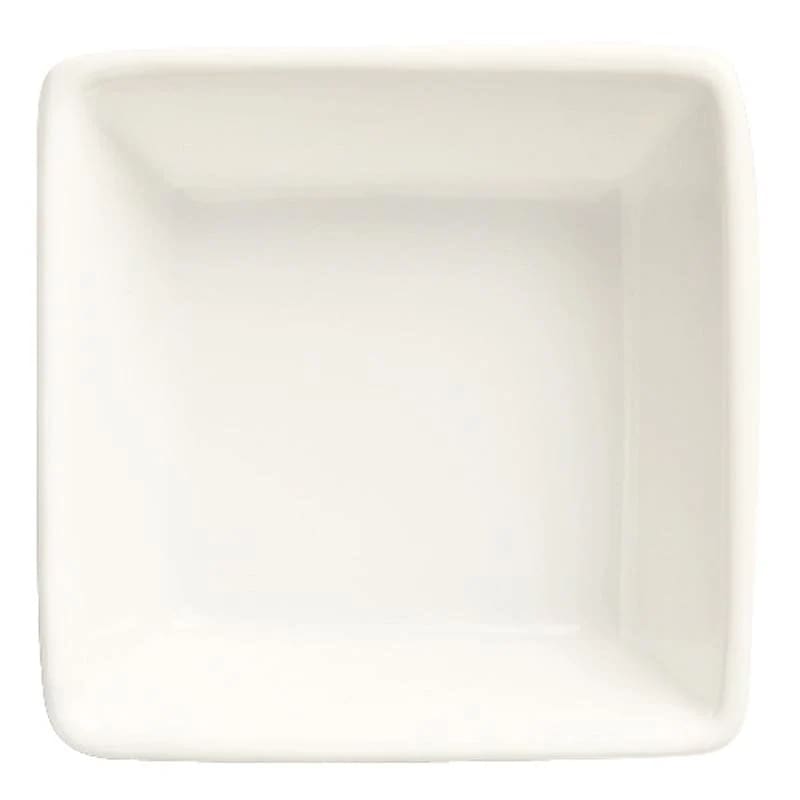 Libbey SL3 Slate 2.75 oz. Ultra Bright White Square Porcelain Dipping Bowl - 36/Case