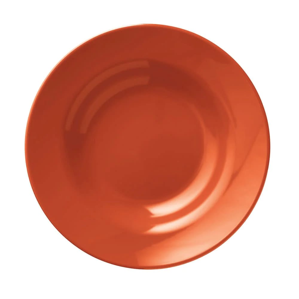 Libbey 906045377 Cantina 21 oz. Cayenne Uncarved Melamine Pasta Bowl - 12/Case