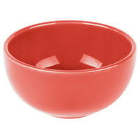 Libbey 903045002 Cantina 5 oz. Cayenne Uncarved Porcelain Salsa Bowl - 12/Case