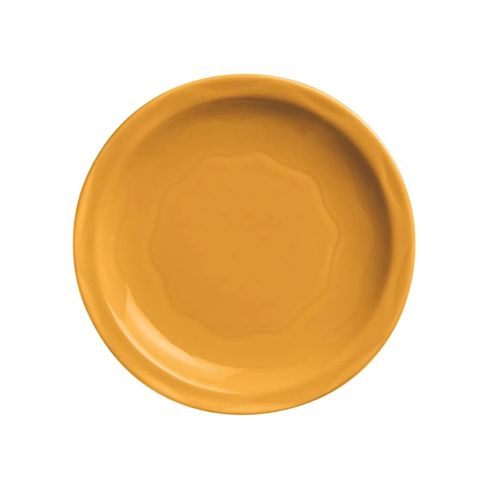 Libbey 903033002 Cantina 11 1/4" Saffron Carved Round Porcelain Plate - 12/Case