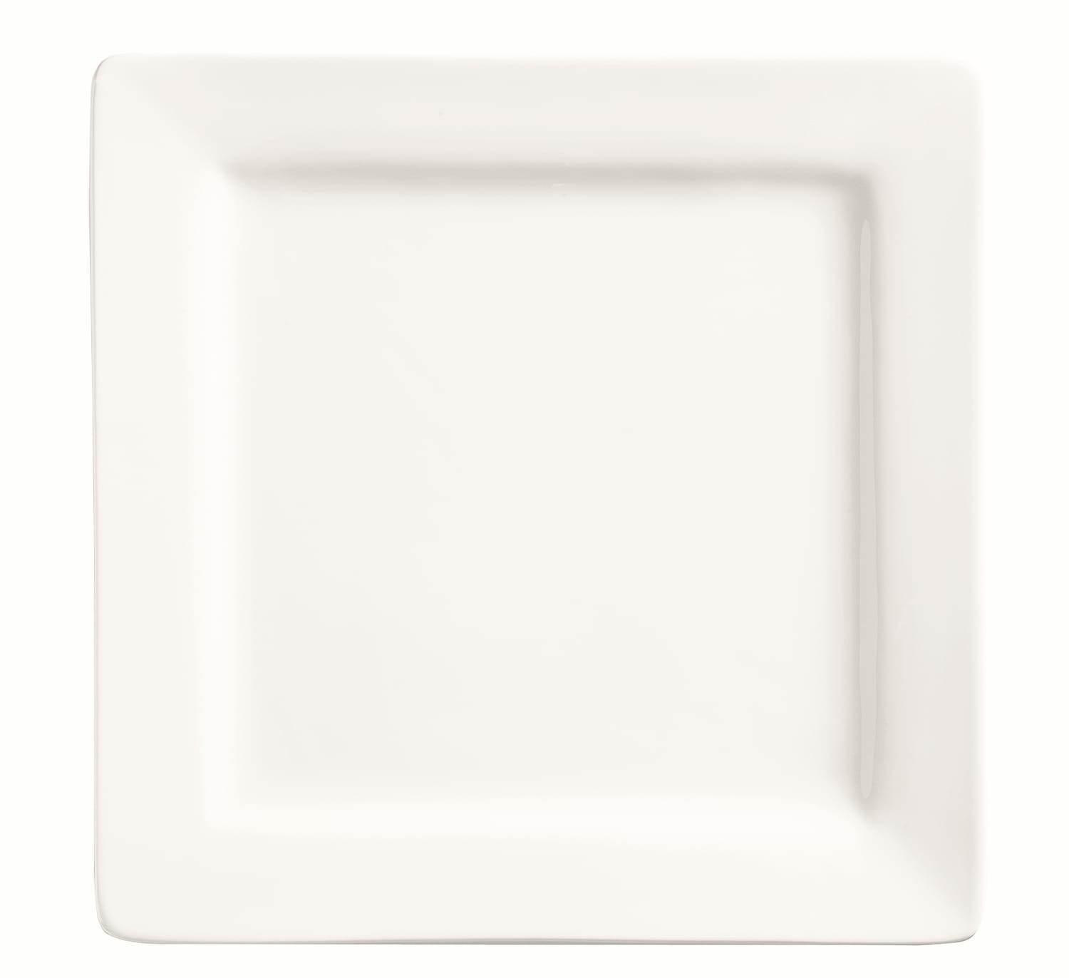 Libbey SL7 Slate 7 1/4" Ultra Bright White Wide Rim Square Porcelain Plate - 24/Case