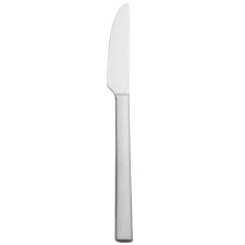Libbey 963 5501 Elexa 9" 18/0 Stainless Steel Heavy Weight Solid Handle Dinner Knife with Serrated Blade - 12/Case
