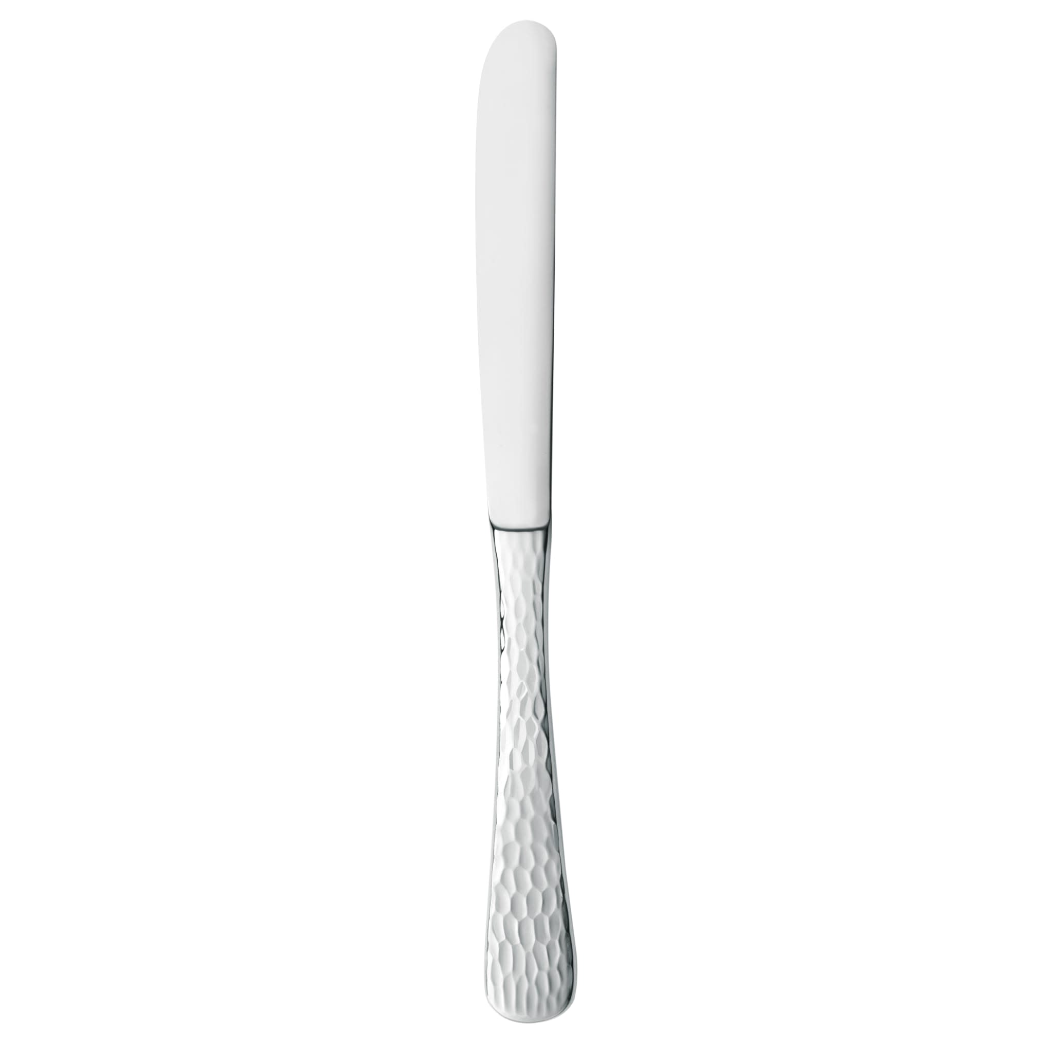 Libbey 794 5502 Aspire 9 3/4" 18/0 Stainless Steel Medium Weight Solid Handle European Dinner Knife with Fluted Blade - 36/Case