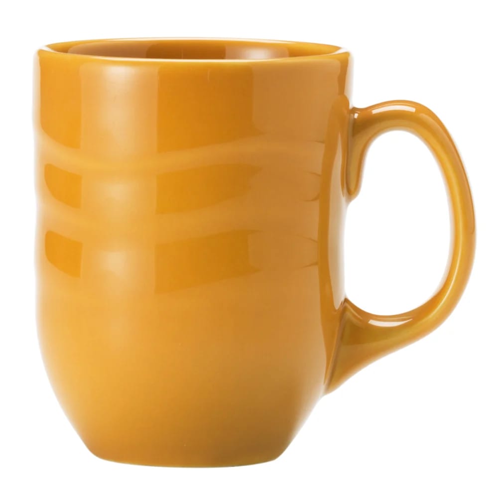 Libbey 903033004 11 oz Mug with Cantina Carved Pattern & Shape, Flint Body, Saffron