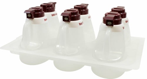 TableCraft 483 Salad Dressing Dispenser Set Clear Polypropylene 48 Oz