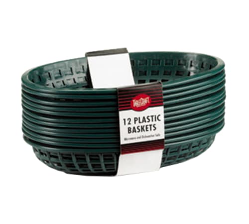 TableCraft C1074FG Cash & Carry Classic Basket Polyethylene Pack of 12 9.38" x 6.25" x 1.88"