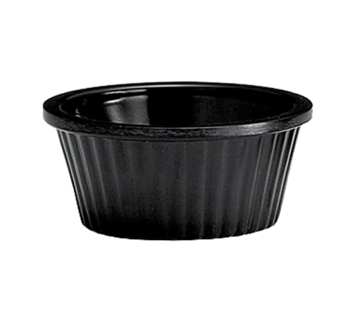 TableCraft RAM1FBK Fluted Ramekin Melamine  1 Oz