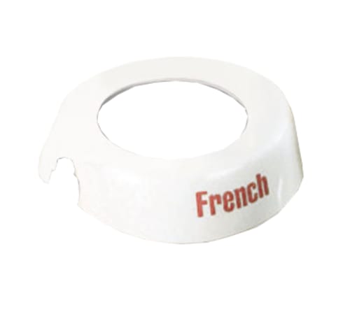 TableCraft CM2 Option Collar French White/Maroon Plastic Fits Option Dispensers 3.62" x 3.38" x 0.94"
