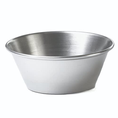 TableCraft C5066 Cash & Carry Round Sauce Cup Stainless Steel Pack of 12  1.5 Oz