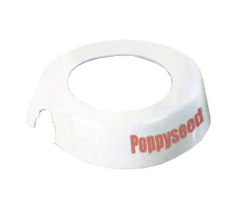 TableCraft CM13 Option Collar Poppyseed White/Maroon Plastic Fits Option Dispensers 3.62" x 3.38" x 0.94"