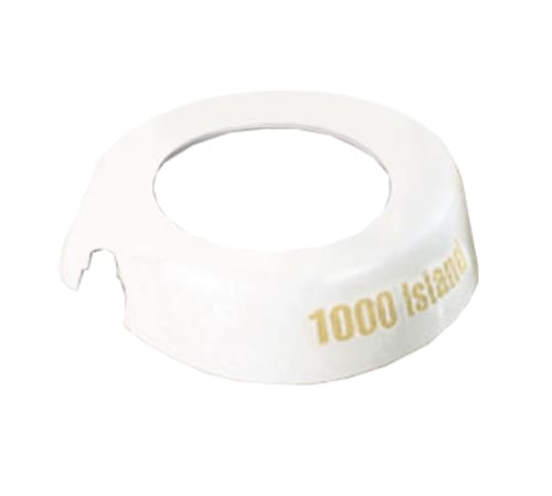 TableCraft CB8 Option Collar 1000 Island White/Beige Plastic Fits Option Dispensers 3.62" x 3.38" x 0.94"