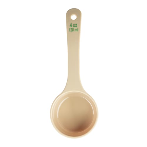 TableCraft 10650 Short Handle Spoonout Solid Beige Polycarbonate  4 Oz