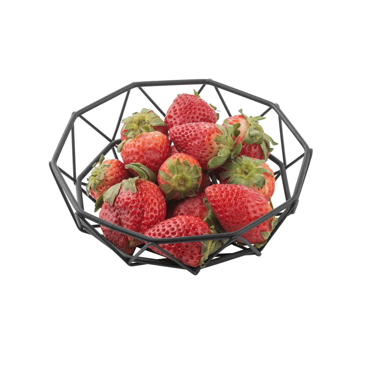 TableCraft 10462 Delta Collection Round Serving Basket Black Powder Coated