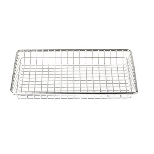 TableCraft 10521 Rectangular Wire Serving Basket Stainless Steel 9.25" x 6.75" x 1.12"