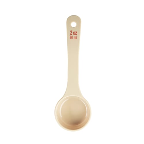 TableCraft 10642 Short Handle Spoonout Solid Beige Polycarbonate 2 Oz